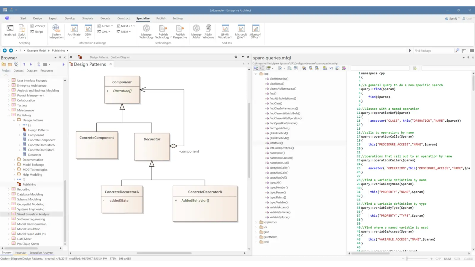 spsarx ea offers source code generation and reverse engineering features